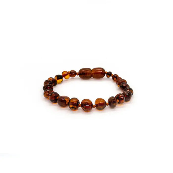 Polished Cognac Baltic Amber Bracelet