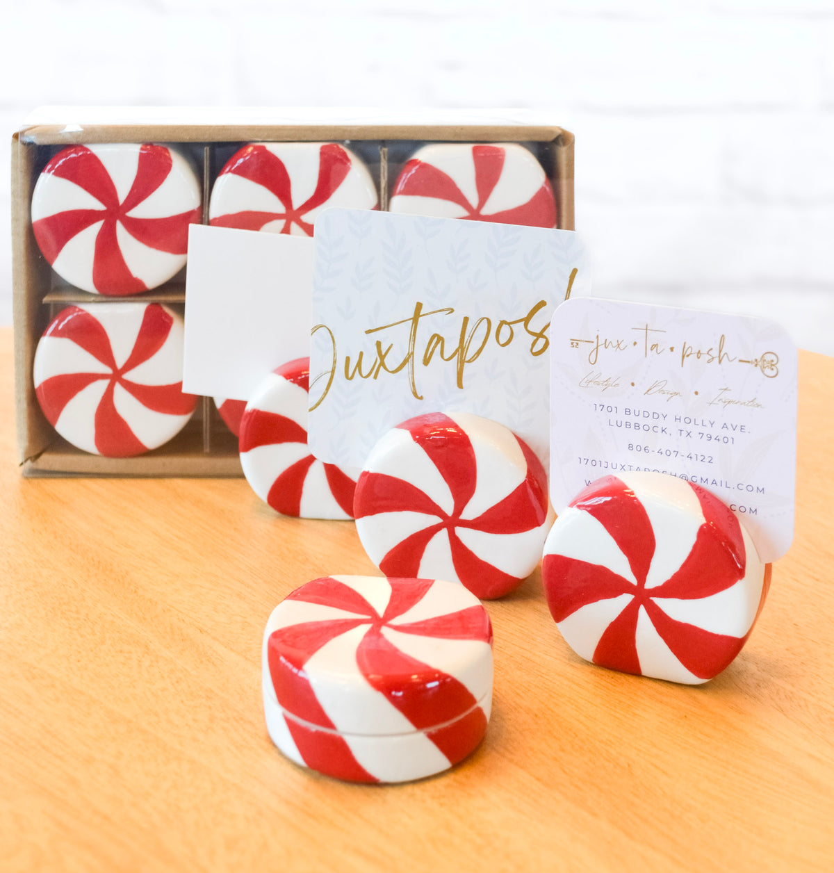 Holiday Peppermint Card / Photo Holder