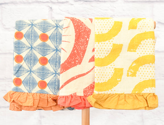 Bright Patterned Cotton Tea Towel
