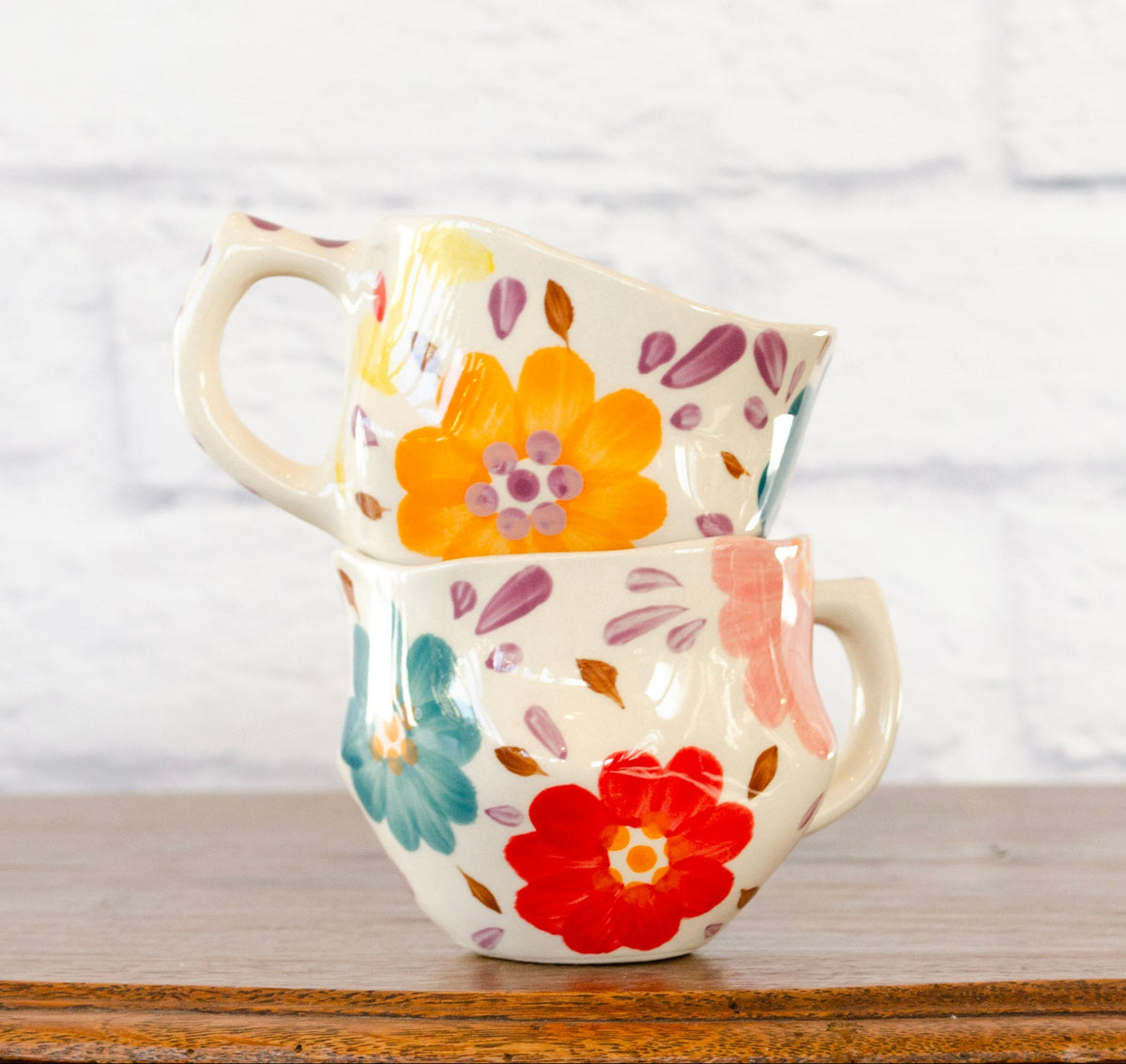 Flower Power Hand-Painted Mug