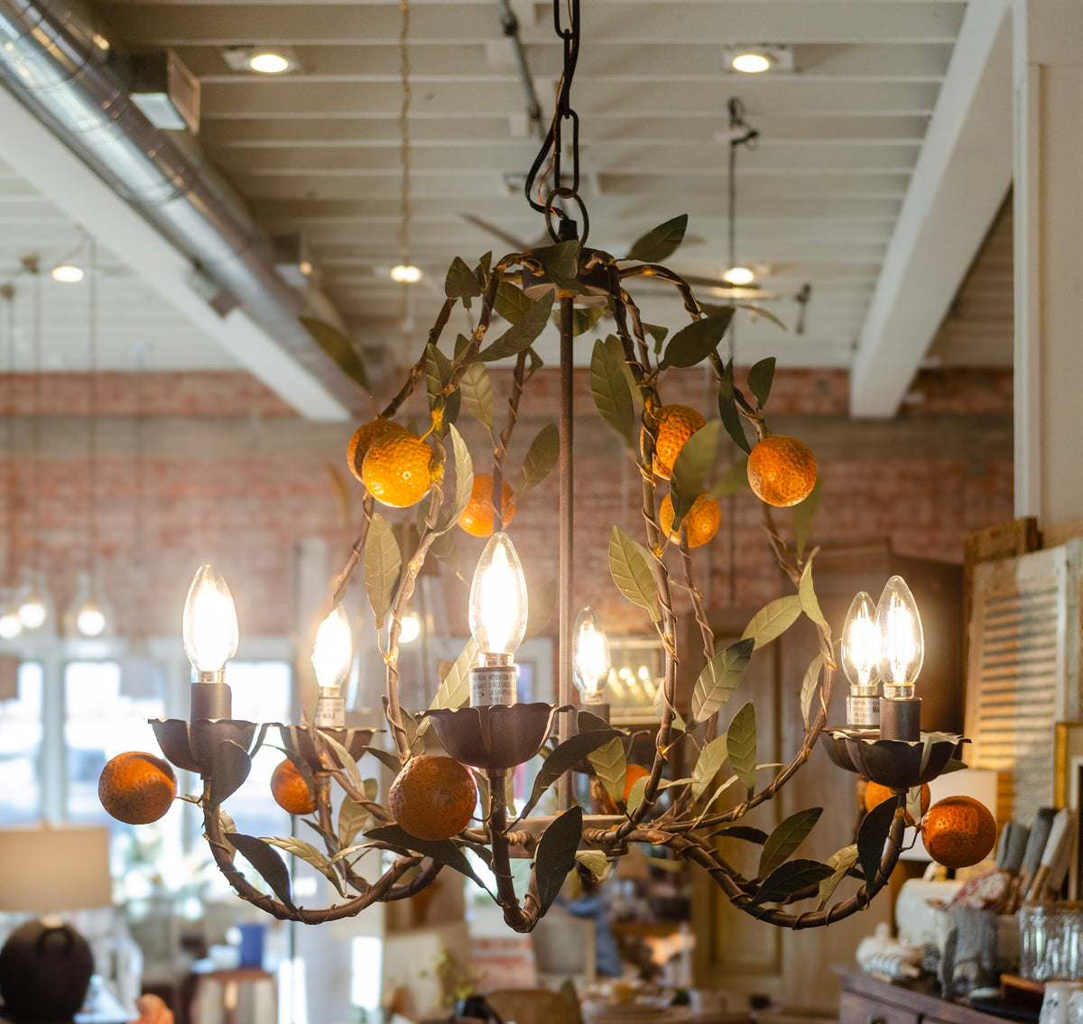 Citrus Toleware Chandelier