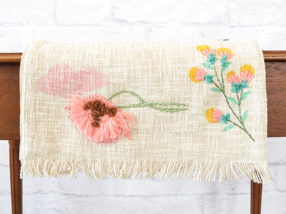 Embroidered Floral Table Runner