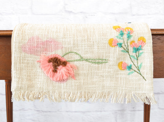 Embroidered Floral Table Runner