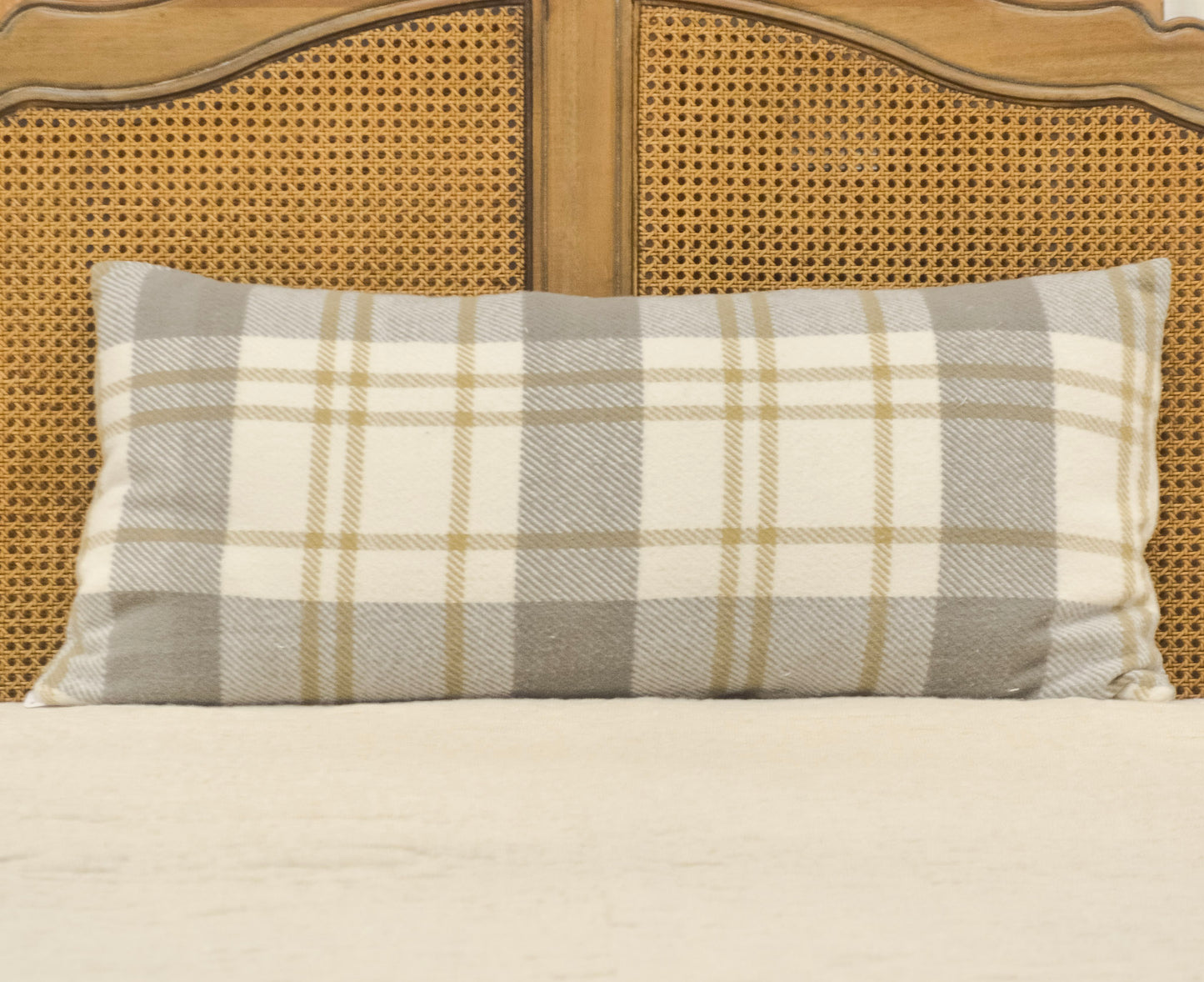 Cotton Flannel Plaid Accent Pillow