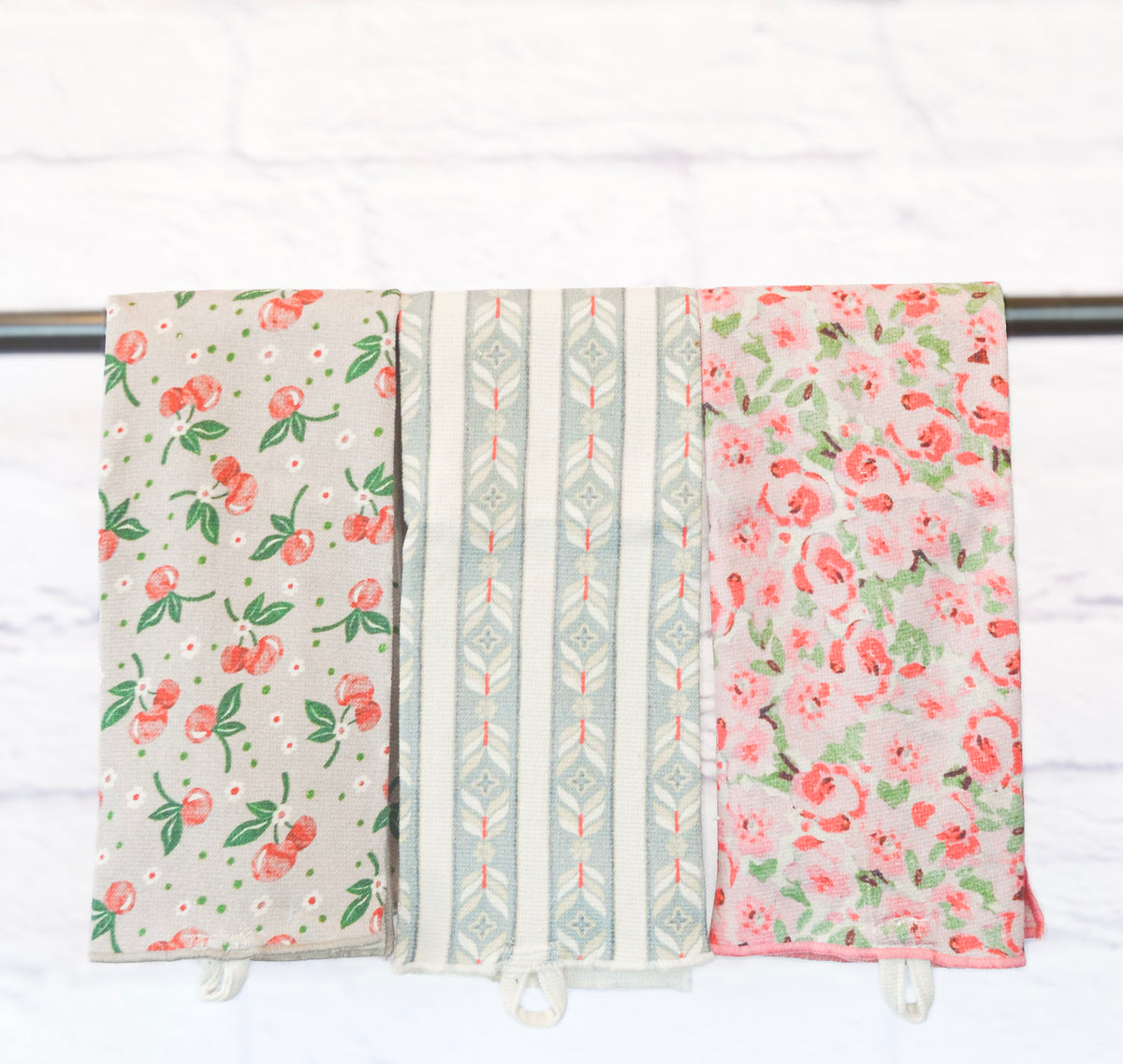Stitched Edge Botanical Tea Towel