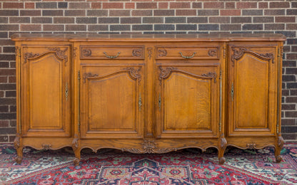 Louis XV Style Parquetry Top Oak Sideboard