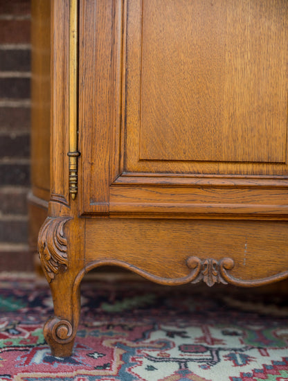 Louis XV Style Parquetry Top Oak Sideboard
