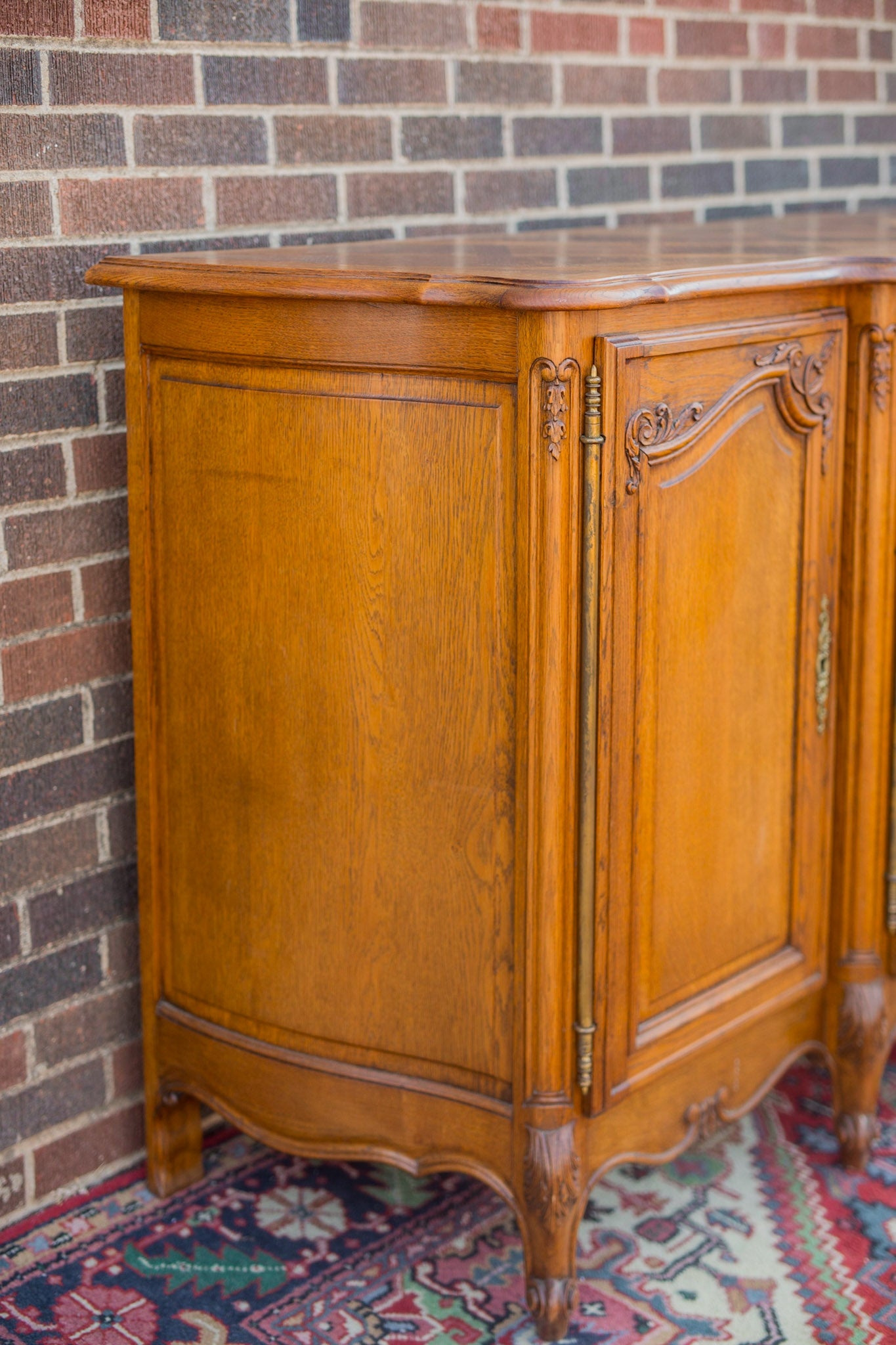 Louis XV Style Parquetry Top Oak Sideboard