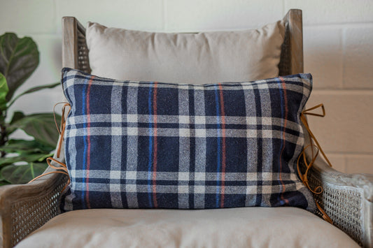 Flannel Plaid Lumbar Pillow