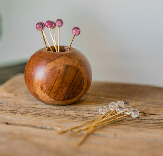 Mid-Century Glass Olive Picks