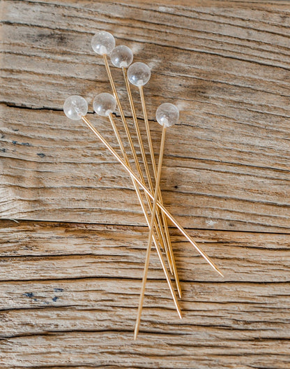 Mid-Century Glass Olive Picks