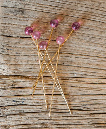 Mid-Century Glass Olive Picks