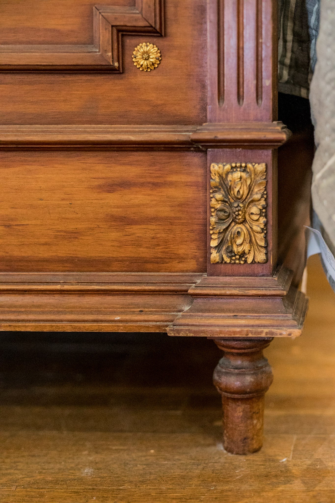 Louis Phillipe Style Columned Mahogany Bed