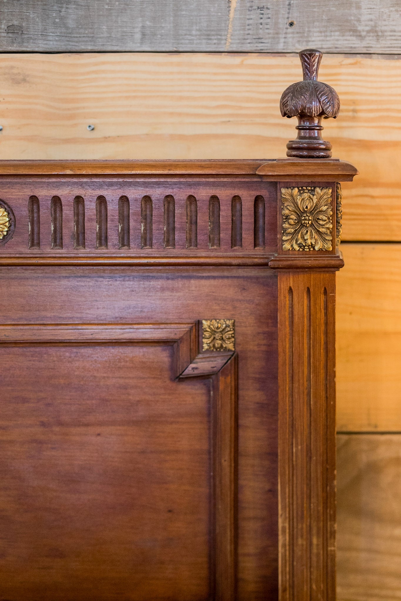 Louis Phillipe Style Columned Mahogany Bed