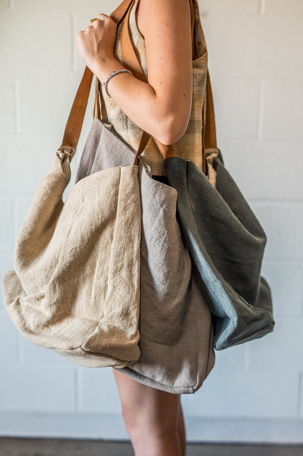Large Linen Tote Bag