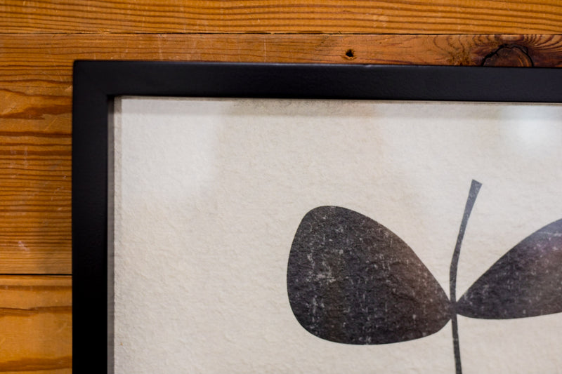 Abstract Botanical in Black Wood Frame