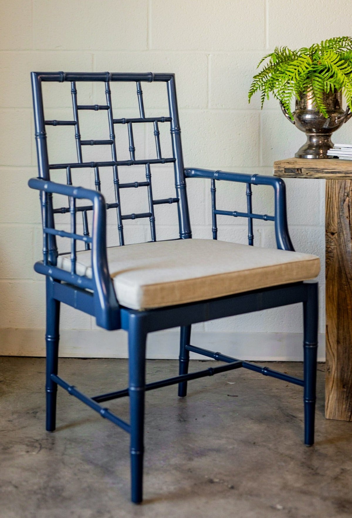 Blue Chippendale Chair