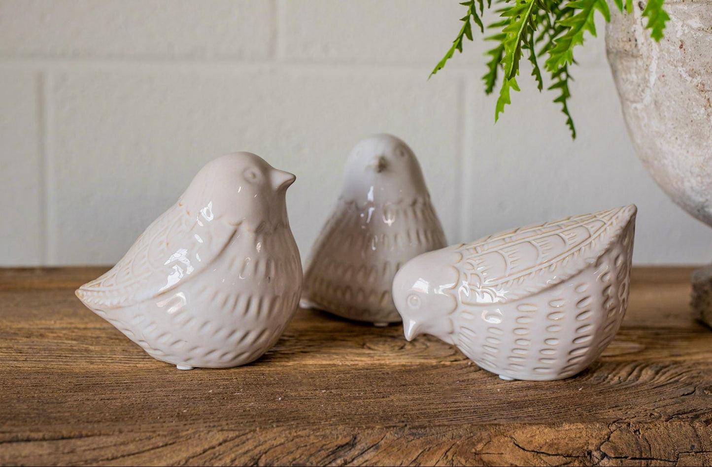 White Ceramic Bird