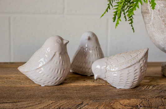 White Ceramic Bird