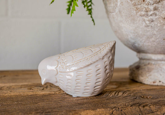 White Ceramic Bird