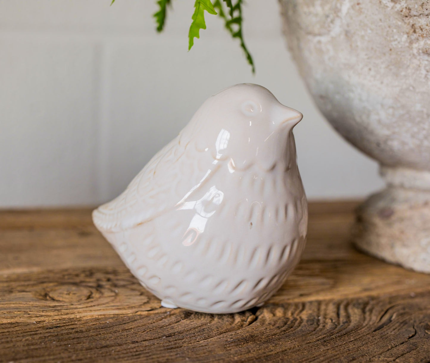 White Ceramic Bird