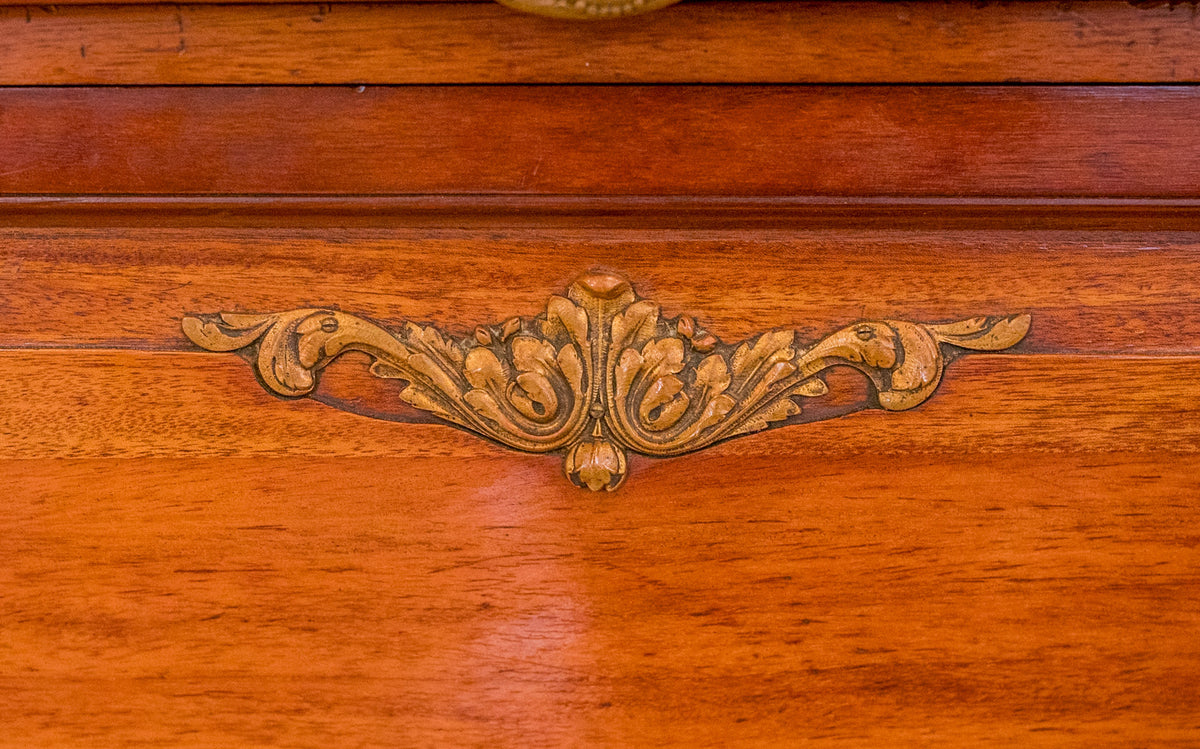 Louis XVI Style Marble Top Mahogany Sideboard