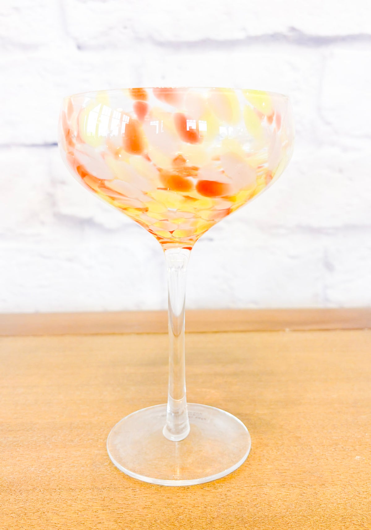 Lets Party Confetti Glass Coupe