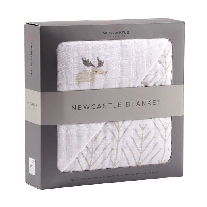 Mister Moose and Forest Arrow Cotton Newcastle Blanket