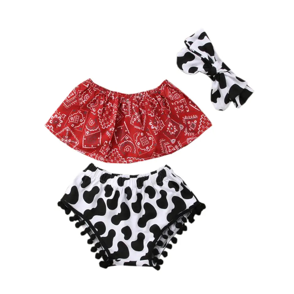 Red Bandana Baby Set