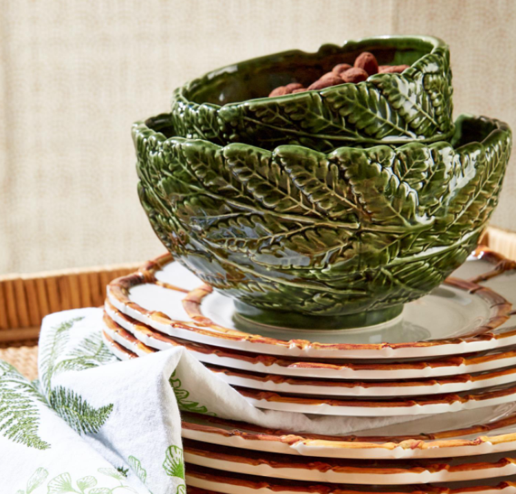 Ceramic Fern Leaf Bowl