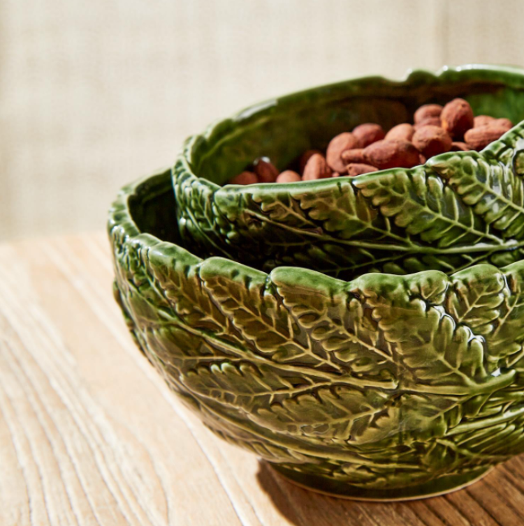 Ceramic Fern Leaf Bowl