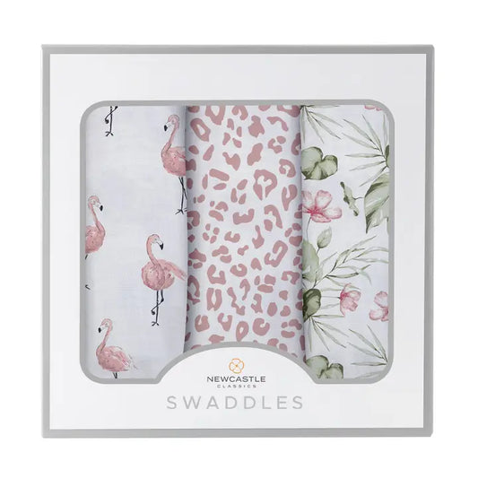 Tropical Paradise Bamboo Muslin Swaddle 3PK