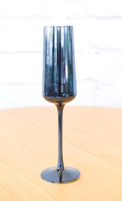 Colorful Fluted Chrome Drinkware