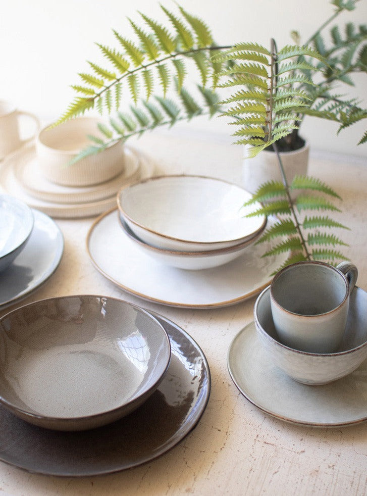 Off-White Ceramic Dinnerware Set