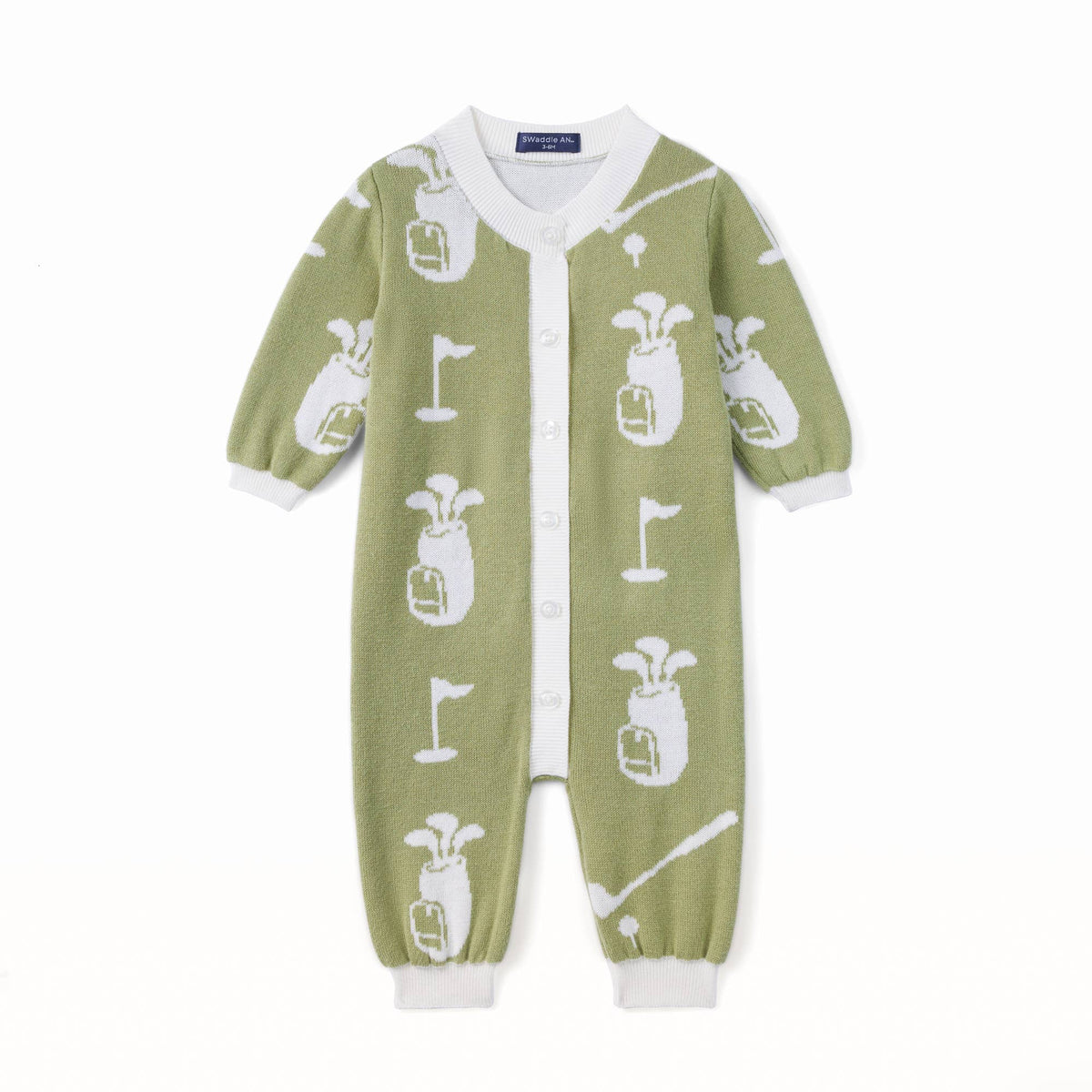 Golf Baby Knit Button Romper