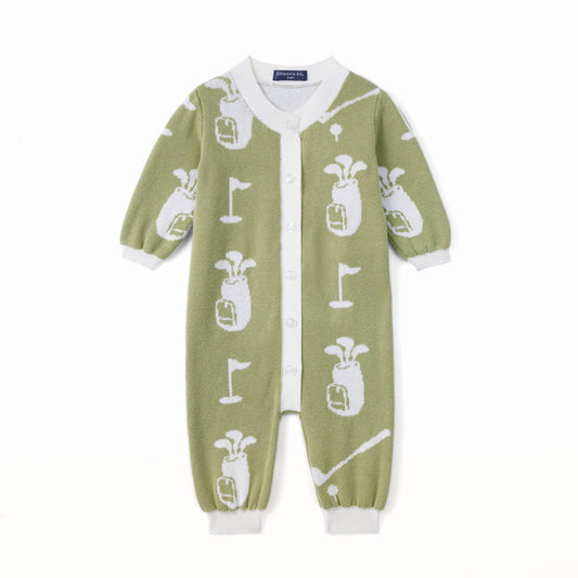 Golf Baby Knit Button Romper