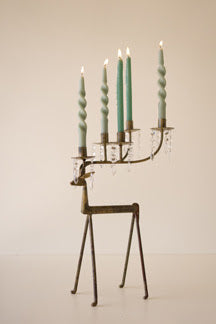 Iron Deer Candelabra with gems