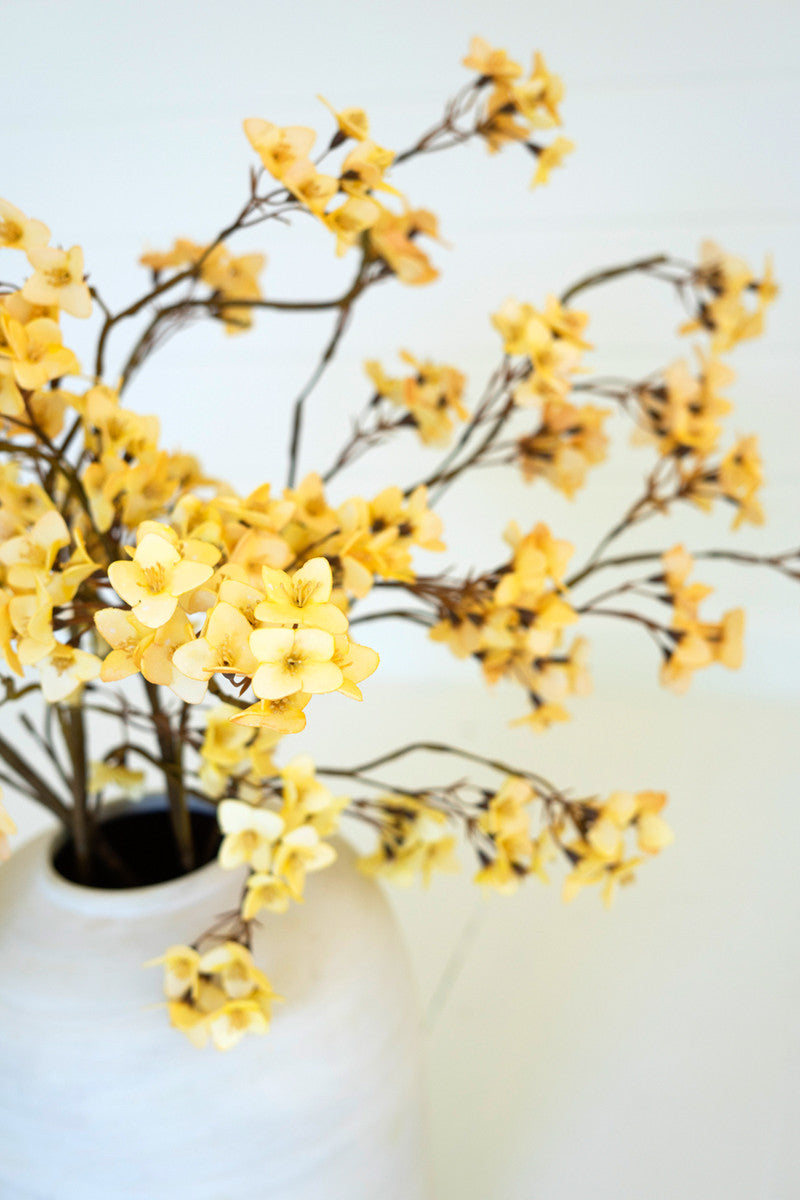 Faux Yellow Flower Branch