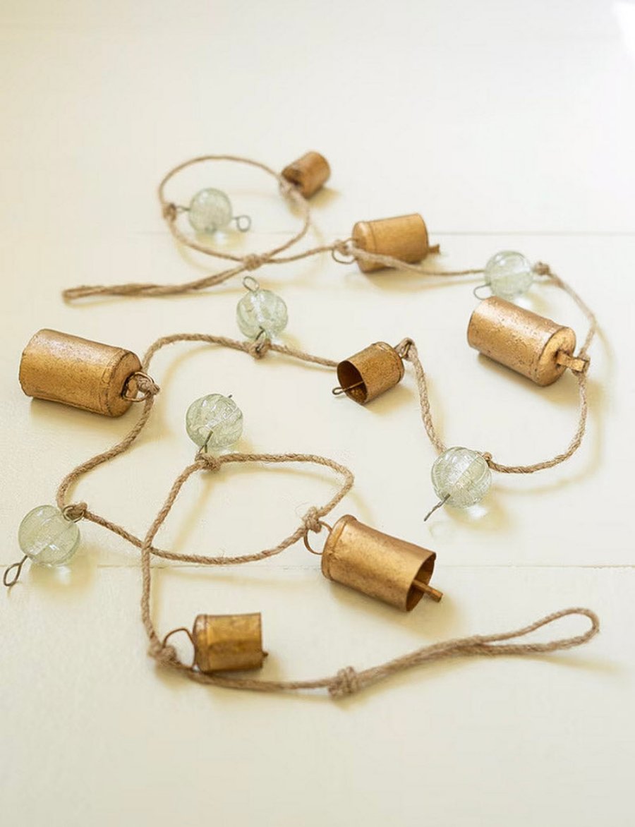 Glass Bead & Bell Garland