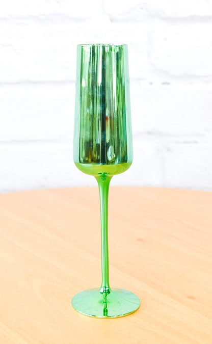 Colorful Fluted Chrome Drinkware