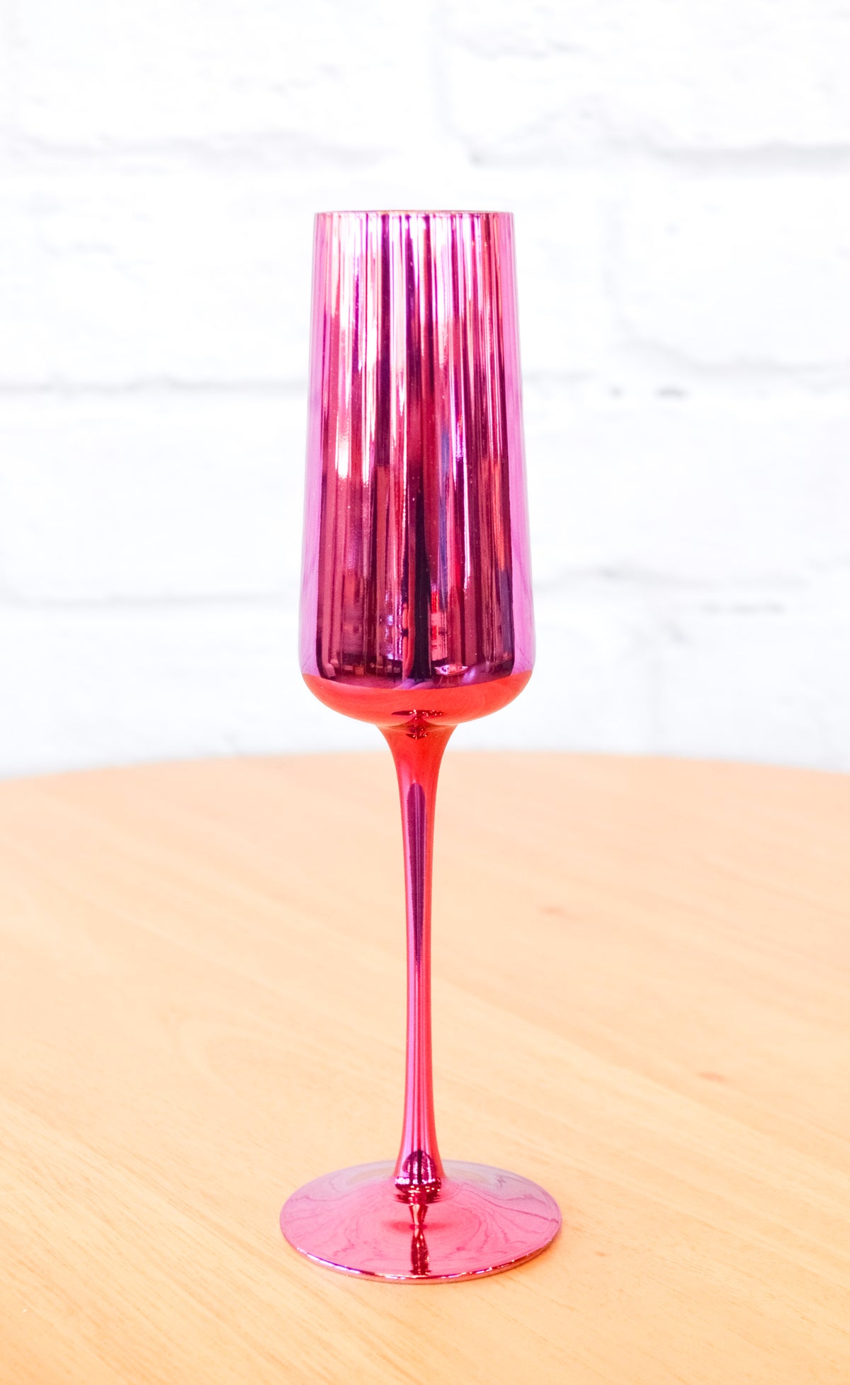 Colorful Fluted Chrome Drinkware