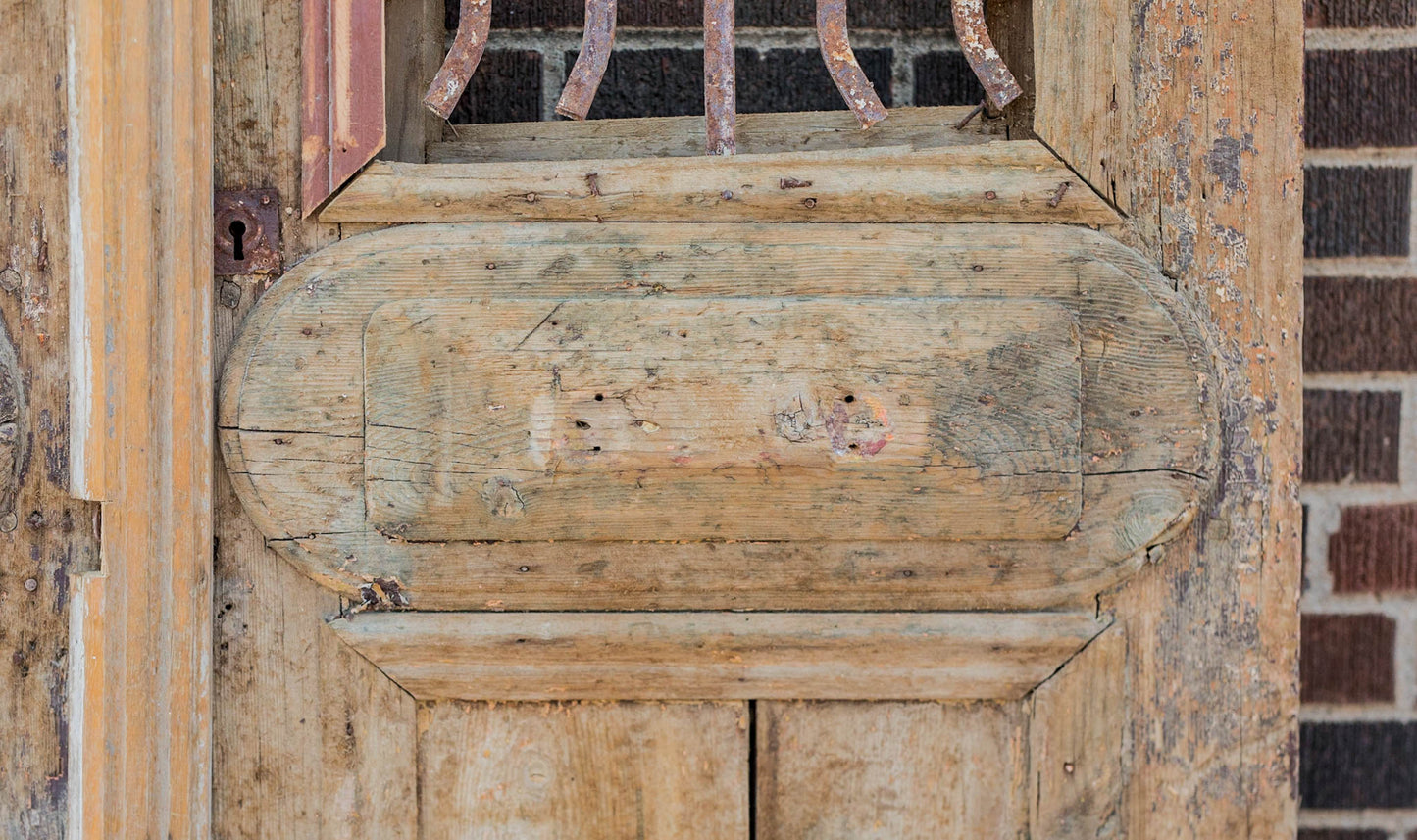 Minya - Primitive Iron Inset Egyptian Wooden Doors