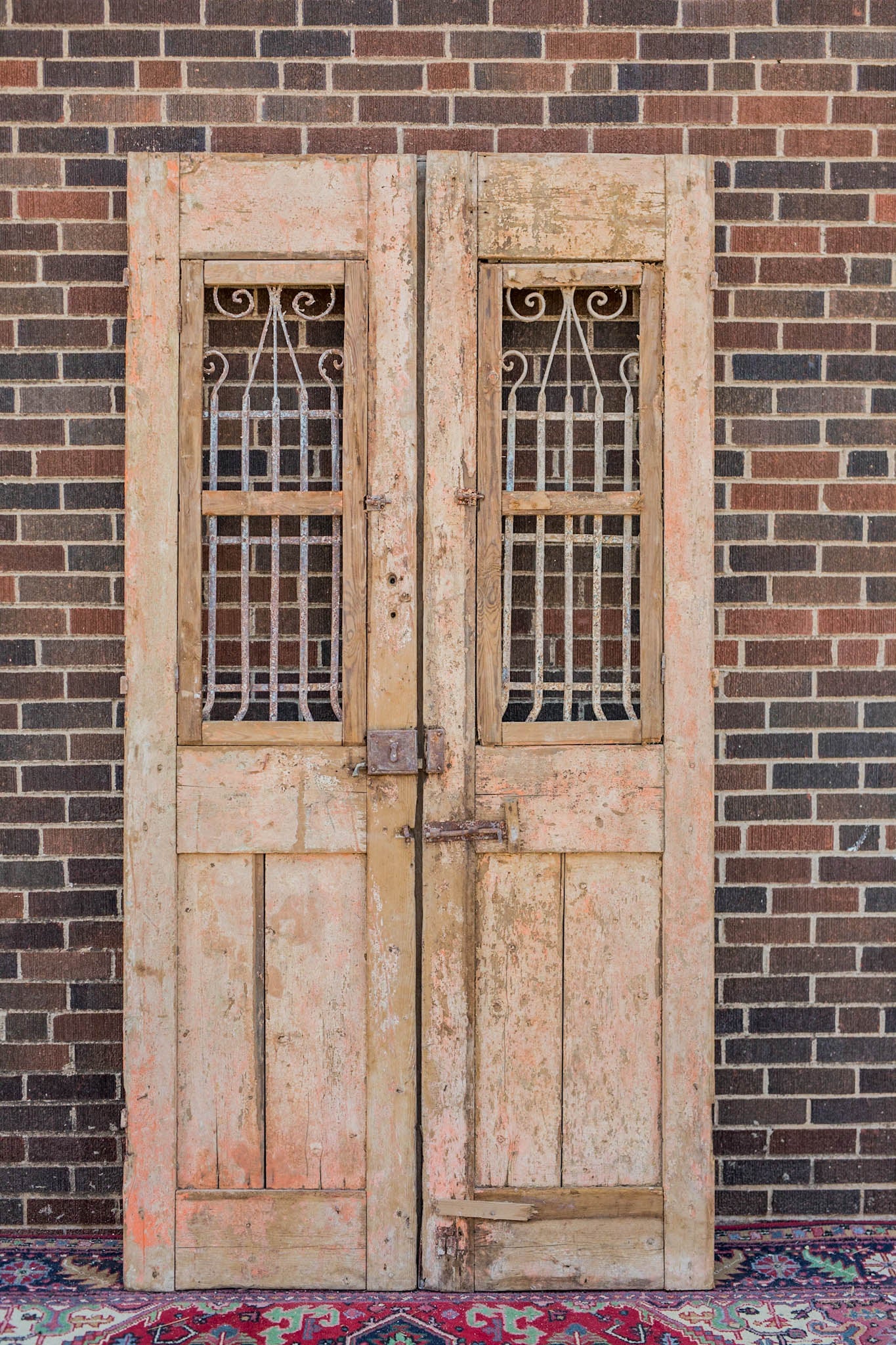 Minya - Primitive Iron Inset Egyptian Wooden Doors