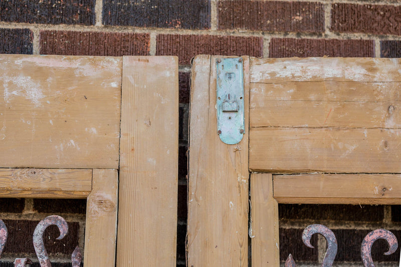 Ladi - Primitive Iron Inset Egyptian Wooden Doors