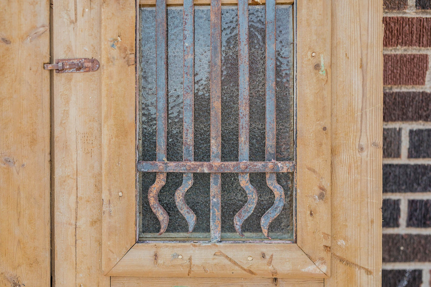 Lian - Primitive Iron Inset Egyptian Wooden Doors