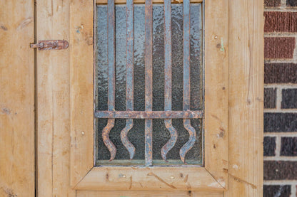 Lian - Primitive Iron Inset Egyptian Wooden Doors