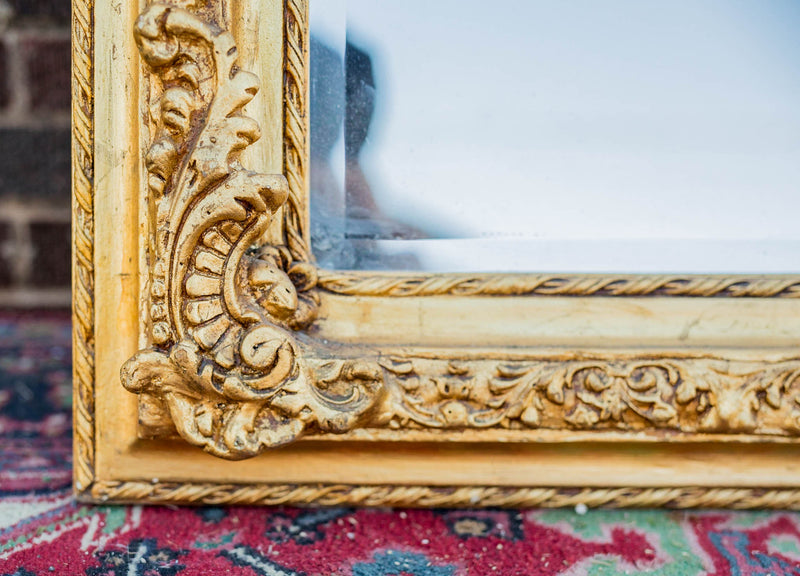Large Rococo Gilt Framed Beveled Mirror