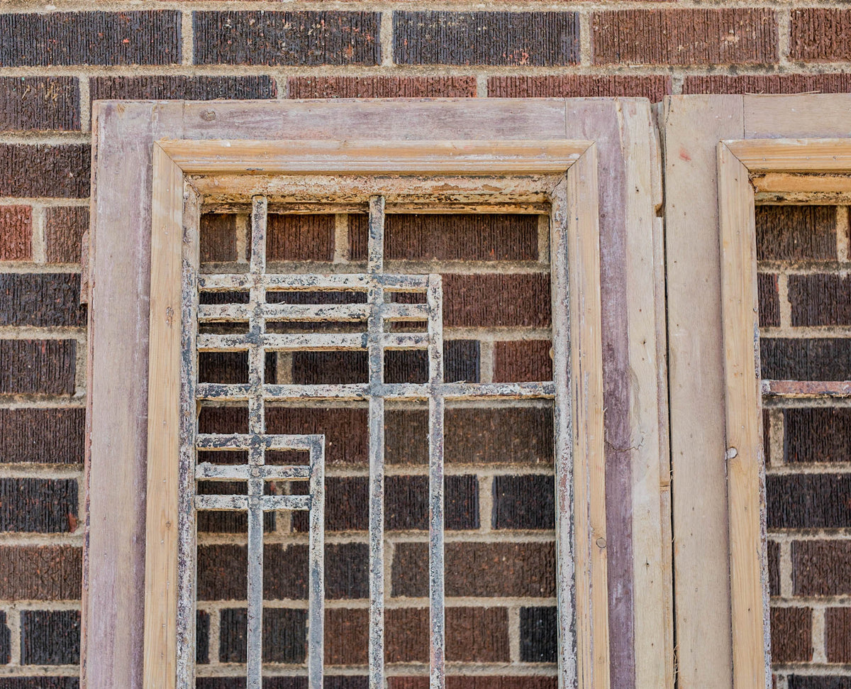 Akar - Primitive Iron Inset Egyptian Wooden Doors
