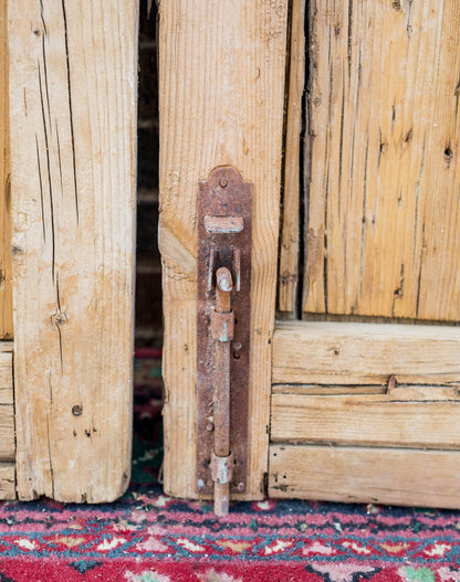 Romi - Primitive Iron Inset Egyptian Wooden Doors