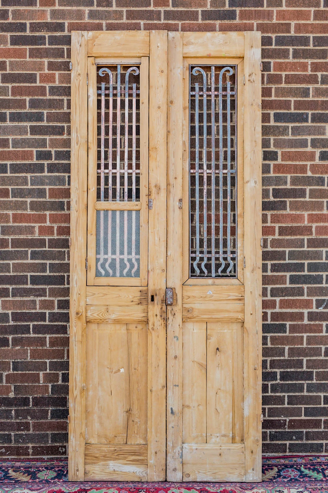 Lian - Primitive Iron Inset Egyptian Wooden Doors